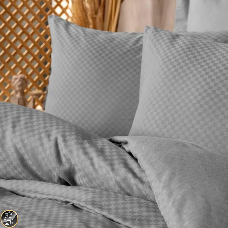 ست کاور لحاف دونفره Plaid- Gri (چهار تکه)