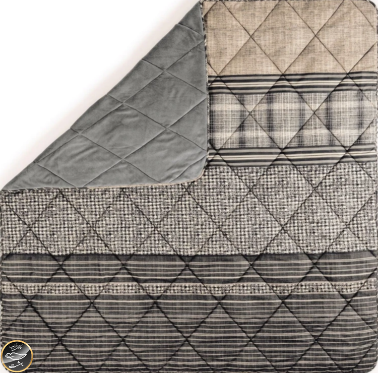 لحاف دونفره برند Cotton Box مدل Velvet Yorgan Timbre Antrasit (یک تکه)