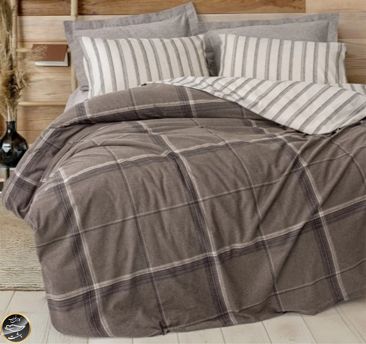 ست کاور لحاف یک نفره (سه تکه) Warm -Flanel Caldo Kahve