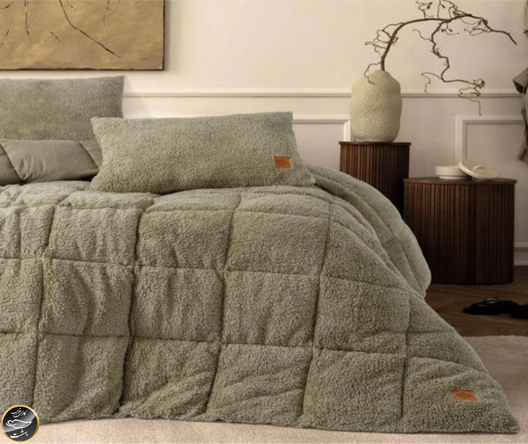 ست خواب دونفره برند Cotton Box مدل Yastikli Yorgan Pelus Tas (سه تکه)